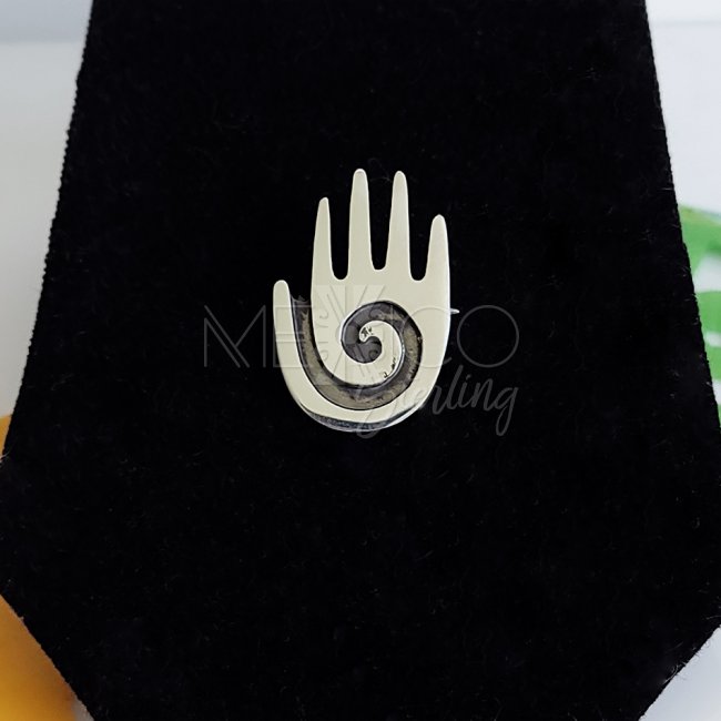 Sterling Silver Tribal Hand Pin-Pendant