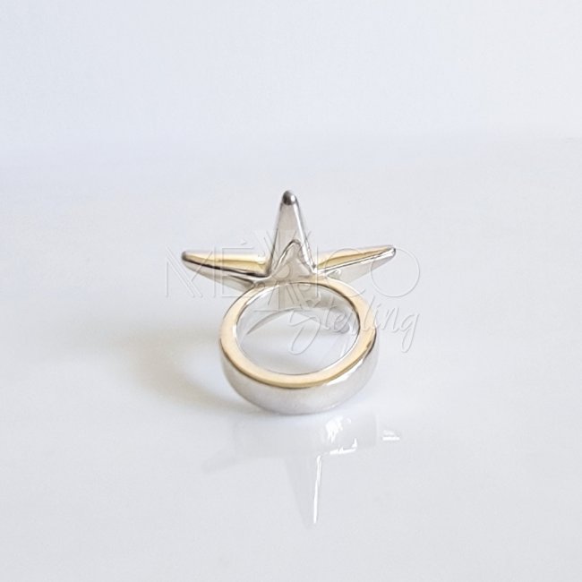 Bold Taxco Silver Five Point Star Ring