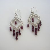 Sterling Silver and Gemstone Stone Earrings