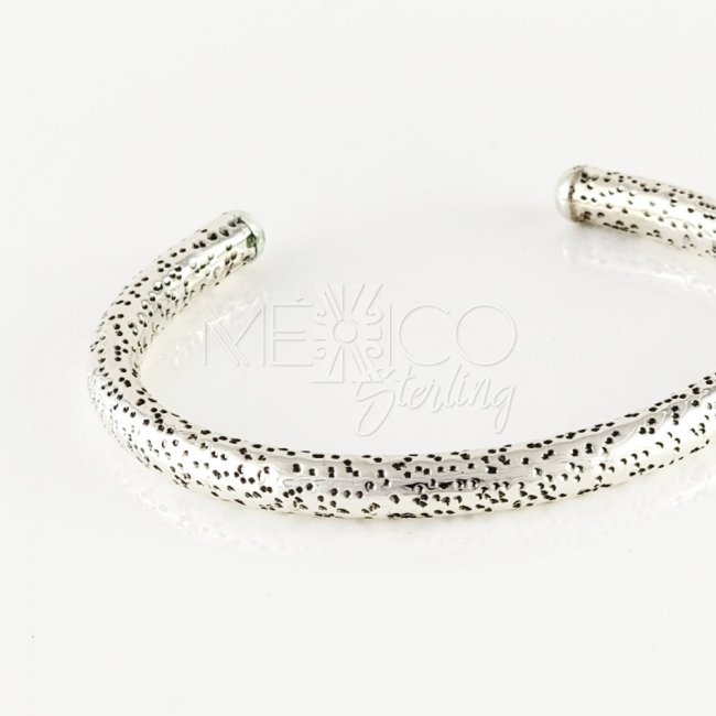 Taxco Sterling Silver Tiger Bangle