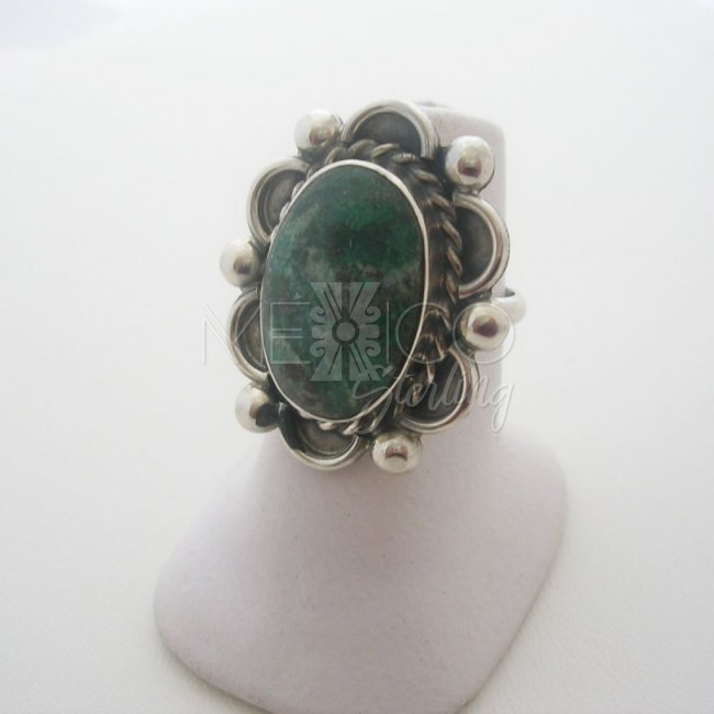 Vintage Taxco Silver Wild Flower Ring - Click Image to Close