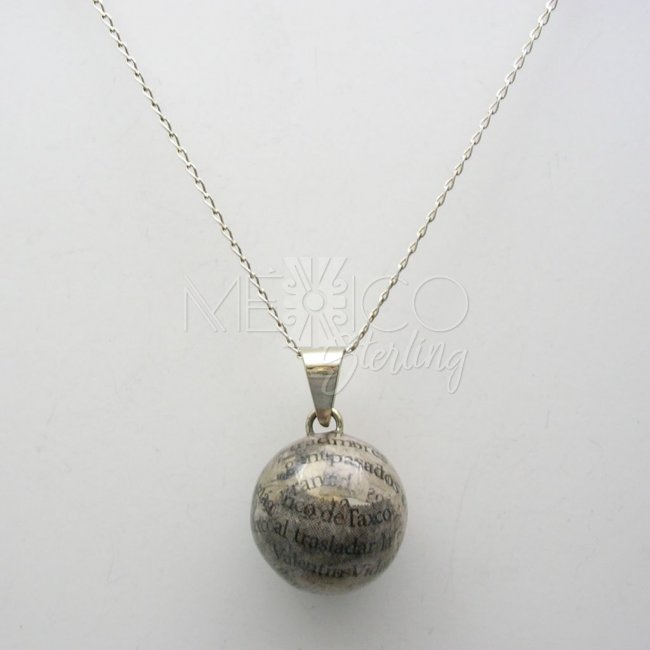 Newspaper Silver Plated Pendant