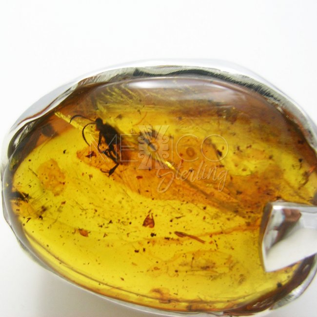 Taxco Silver and Amber Wizard Ring