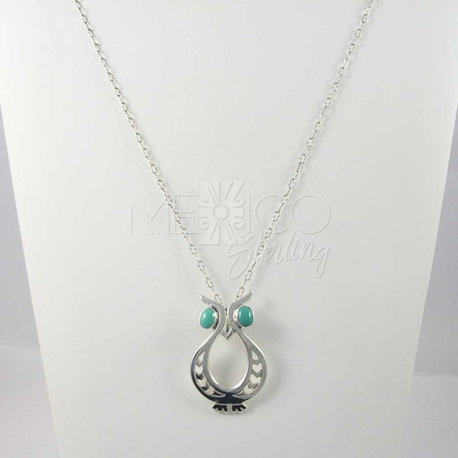 Wise Owl Taxco Silver Pendant