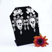 Mazahua Day of the Dead Catrina Earrings