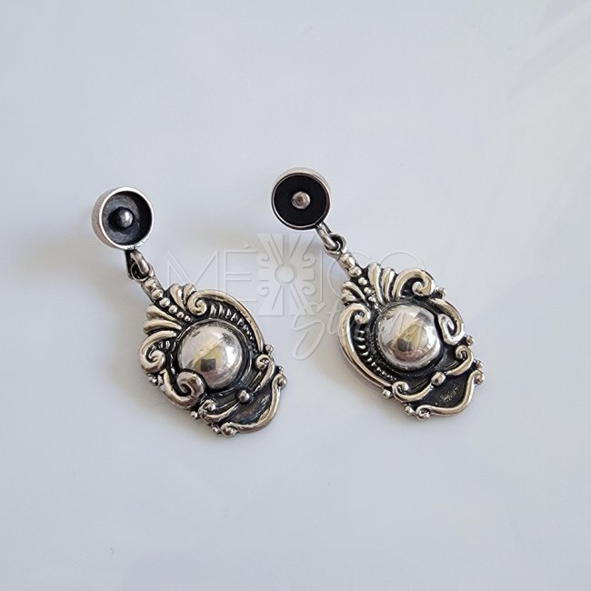Sterling Silver Earrings, Margot de Taxco Molds