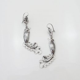 Mazahua Silver Paradise Bird Earrings